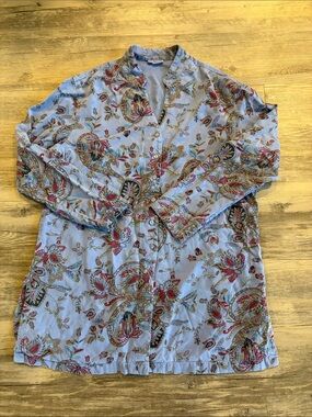 Tianello Pale Blue Paisley Collared Shirt